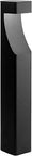1 Light Textured Bollard Outdoor Lighting Fixture With Contemporary Influences, 27 Inches Tall, Textured Black Aluminum Finish