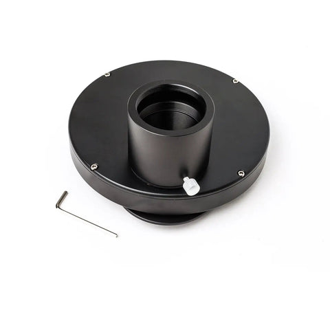 Two Inch Five Position Telescope Filter Wheel Built For Ultra High Contrast Quick Swap In Seconds No Fuss Mount shown with tool