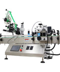 Fully Automatic Desktop Top And Side Labeler Machine With Adjustable Speed Control Fits Bottle Sizes From 1.57 To 3.9 Inches featuring stainless steel build.
