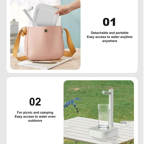 Desktop Water Bottle Dispenser With 7 Stage Adjustable Pump And Anti Slip Base for easy outdoor hydration