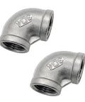304 Stainless Steel 3/8 NPT Elbow Pipe Fitting, Female to Female Threaded 90 Degree, corrosion resistant, high temperature
