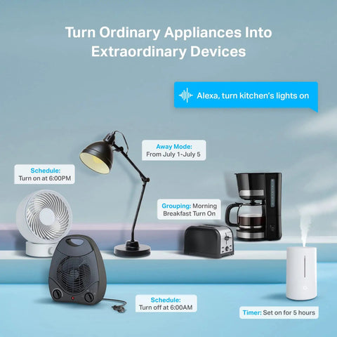 Smart Plug Mini 15A 4-Pack For Home Automation With Alexa, Google Home, UL certified smart devices controlling appliances