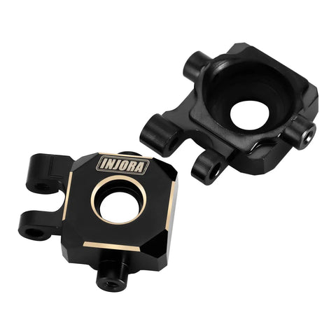 Beefy Brass Caster Blocks C Hubs And Steering Knuckle Kit for TRX4M 1/18 RC Crawler with black hard coat and etched logo