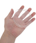 Hand holding KT6808 Compatible Jewelry Tumbler Lid Transparent Round Barrel Cover for Jewelry Polisher and Rock Tumbler Cleaning Tasks
