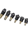 Hand Rivet Nut Tool Mandrel Set Six Piece Kit With 10-24, 6-32, 8-32, 5/16-18, 1/4-20, 3/8-16 Mandrels For Sheet Metal, Pipes, Automotive