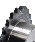 Close-up of Helical Gear 1pc 25H 04C Precision Steel Industrial Transmission Sprocket Chain Gear With 50 Teeth Bore 15mm