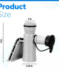 Pool Pipe Holder With Air Jet Valve Kit For Above Ground Pools, Hose Bracket, 4x1.54 in dimension.