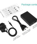 12V Rechargeable 3000mAh Power Bank for LED Strips and Panels, CCTV Cameras, Amplifiers with charger, cable, and manual