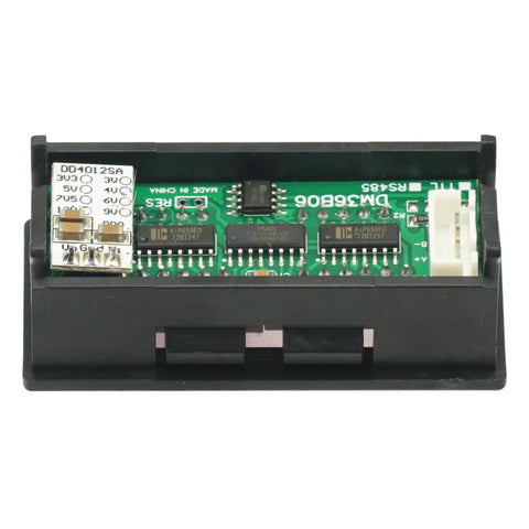 Rear view of 0.36 Inch 6 Bit LED Digital Display Panel For Modbus RTU RS485 PLC, simplified circuit and connector layout visible.