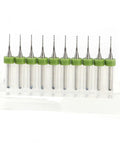 10 Piece Tungsten Carbide Drill Bits Set For Pro Grade Precision PCB And Electronics Prototyping on display rack