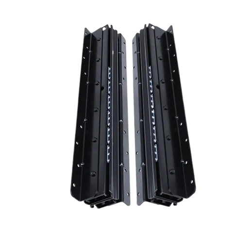 Heavy Duty Three Tier Staircase Drawer Slides For Full Extension Smooth Glide For Shoe Storage And Cabinet With Rock Solid Steel Build And Easy Install Silent Hidden Pull Out Rails, shown from the top.