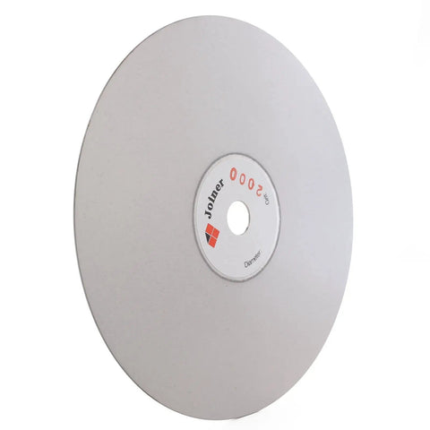 Heavy Duty Six Inch 2000 Grit Diamond Grinding Disc For Gemstone Glass And Rock Polish Tough As Nails For Knockout Lapidary And Hobby Crafting Projects, gray surface view.