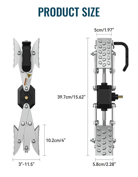 X Shaped RV Wheel Chocks 2 Pack For Trailers And Trucks With Anti Rust Coating Drill Adjustable Option Universal Fit For Tires From 3 To 11 Inches Heavy Duty Wheel Stabilizers With Product Dimensions