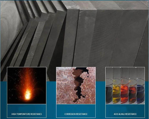 Stack of Carbon Graphite Block For Electrolysis showing high temperature, corrosion, and acid alkali resistance properties