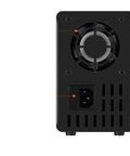 Rear view of Beefy Lab Grade Adjustable Power Supply Regulator AC To DC 30V 60V 120V Switching Unit, 60V5A Output, White, 220V AC