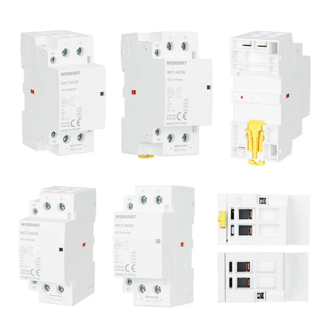 Built Like A Tank 63A AC Contactor With 2 Pole 2NO Layout And 120V Coil DIN Rail Mount Magnetic Switch for EV Chargers.