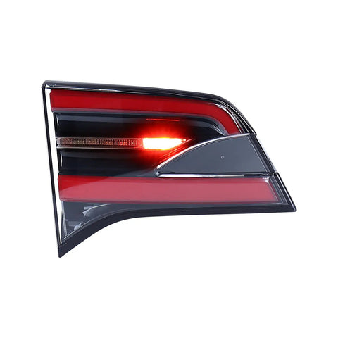 Top Shelf Tail Light Set For 2016 To 2020 Tesla Model X Left Right Inner Pair Rear Side Lamps Solid Plug And Play Swap Fit Factory Match Colors, red LED tail light