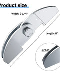 Heavy Duty BBQ Smoker Hinge Set For Weld On Steel Doors Two Pack Eight By Two And A Quarter Inch Hinge Fits Three Sixteenths Inch Plate Removable Pin Design For Smoker Lid Firebox And Grill Doors Silver Finish, showing dimensions and silver finish.
