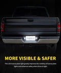 Bright LED License Plate Lights For Dodge Ram Pickup 1994-2001 rear view with illuminated tag light