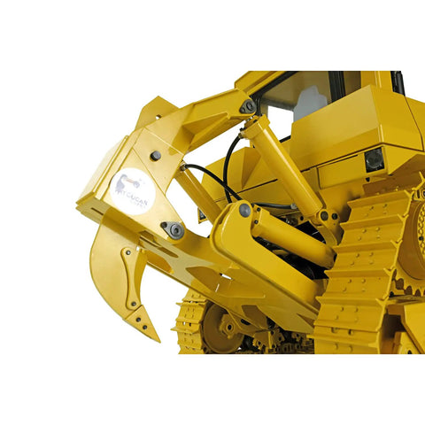 Close-up of the Scale 1 To 14 DXR2 Metal RC Hydraulic Bulldozer with true hydraulic action and all metal construction showing rear detail.