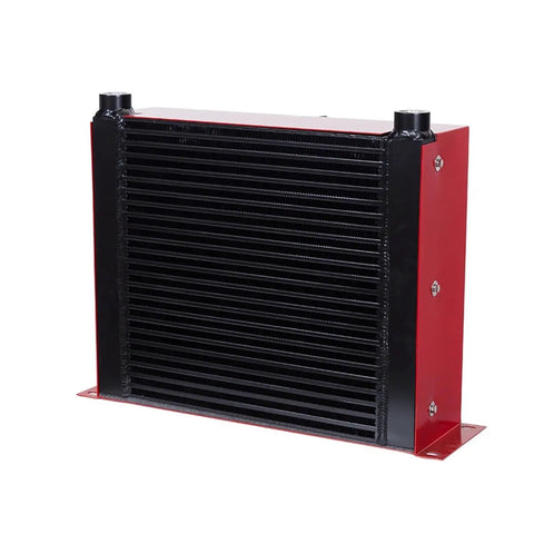 Red Aluminum Hydraulic Oil Cooler With Plate Fin Heat Exchanger Industrial Fan Cooler for high efficiency cooling systems
