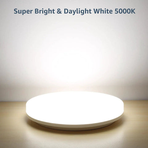 Eight Point Seven Inch LED Ceiling Light Flush Mount Waterproof IP54 1500 LM 15W 5000K Daylight White Round Fixture