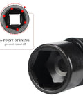 Half Inch Drive 18mm Metric Shallow Universal Swivel Impact Socket 6 Point CR MO Chrome Moly For Heavy Duty Auto Tools Built Tough Premium Impact Grade Chrome Finish With 360 Degree Flexible Reach, 6-point opening