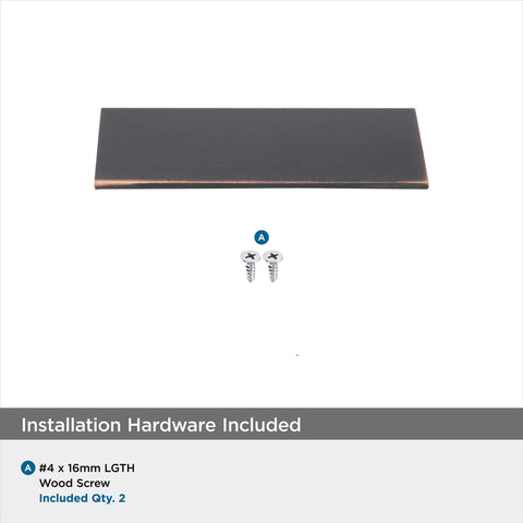 Oil Rubbed Bronze Edge Pull Cabinet Handle With Three Inch Center To Center Mounting And Overall Length Of Three And Three Quarters Inches Contemporary Minimalist Flat Panel Kitchen Drawer Pull 1 Pack with screws