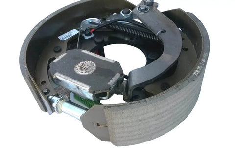 Beefed Up Trailer Axle Backing Plate With Electric Right Hand Brake Flange 12.25 By 3.5 Inch Five Bolt Pattern Fits 9K 10K 12K Axles