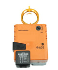 Heavy Duty Electric Damper Actuator LMC24A Series orange motor with wiring connectors and IP54 rating for ventilation control.