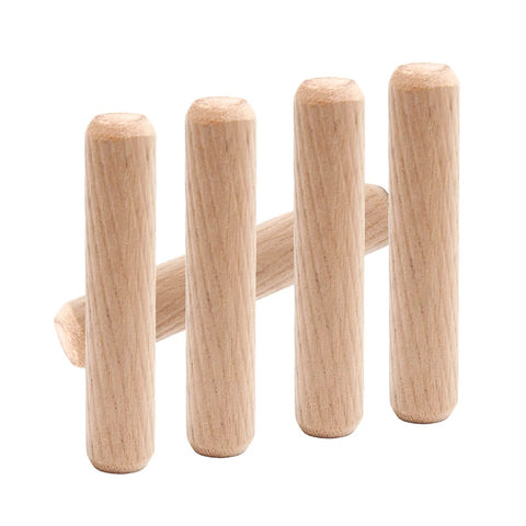 120 Pack Birch Hardwood Dowel Pins Three Eighths Inch By Two Inch Fluted Straight Grooved Wood Dowels Rods For Woodworking Furniture Doors