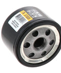 Heavy Duty Spin On Oil Filter 57035 Includes Gasket Mounting Plate Center Tube And Inner Element For High Dirt Holding Capacity Low Oil Flow Restriction Durable Lube Filter For Cars And Light Trucks black filter with metal plate