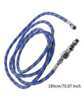 Badass Braided Air Hose Adapter Connector Fitting Fits Spray Gun Tool Kit Flexible PE Material Extension Link 1 8 Meters Length For Air Compressor System Totally Tough Build For Contractors Or Diy Guys Want Pro Flow No Leaks While Painting Walls blue braided hose 180cm
