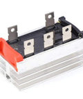 Rock Solid Three Phase Rectifier Bridge Module 50A 1200V High Power Diode showing aluminum heat sink and connection terminals.