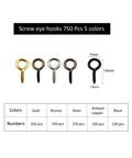 Sweet Gear Mini Screw Eye Hooks Rolling As A Hella Thick 750 Piece Multicolor Stash 5 colors of screw hooks, 14x7mm each.