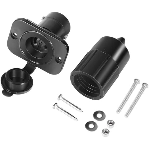 12V Downrigger Receptacle With Waterproof Cap For Scotty Depthpower Electric Downriggers Replacement Socket 2126 parts kit