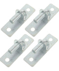 Rock Solid 4 Piece Wall Mounted Gate Hinges Built Tough For Outdoor Fences Zero Rust Hardware with silver zinc steel finish.
