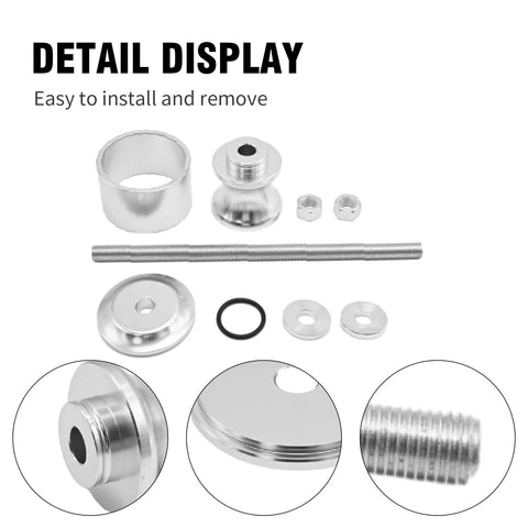 Detail display of Precision Wheel Bearing Reinstall Tool For 40mm And 44mm Bearings, steel parts, includes sealing ring and auxiliary tools.