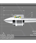 Diagram of 3MT Long Nose Live Center For Lathe CNC With Triple Bearing 60 Degree Point High Precision 0.0002 TIR specifications