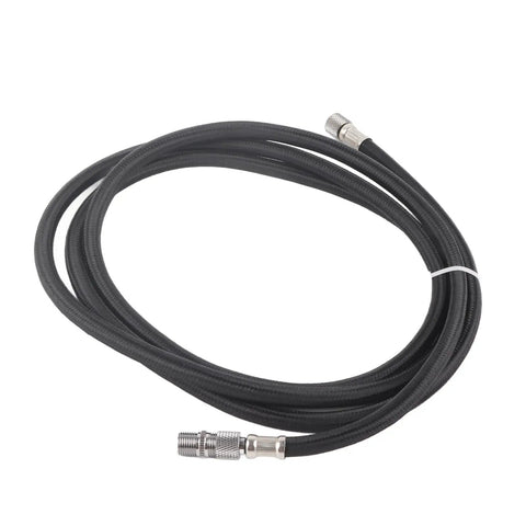 Heavy Duty Nylon Airbrush Hose For Compressor Connection 1.8m Flexible Air Line Extends Reach To Craft Guns With 1/8 Inch Port coiled with metal fittings