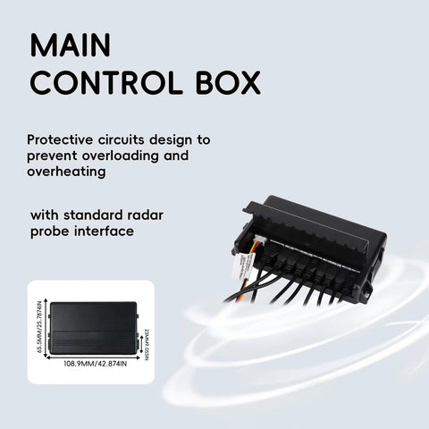 Forward and Reverse Parking Sensor System With Inches Distance Option main control box with protective circuits