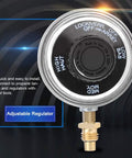 Low Pressure Gas Regulator With Adjustable Valve For BBQ Grills Patio Heaters Fire Pits And Outdoor Cooking 1 Inch 20UNF Zinc Alloy Build