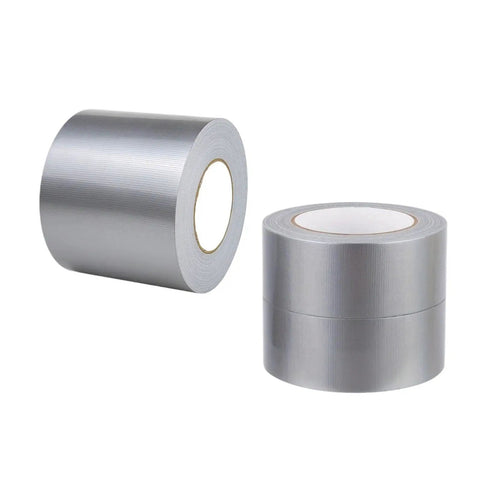 Super Strong Silver Cloth Duct Tape With Rock Solid Adhesive Grip, 100mm wide rolls for sealing and repairs.