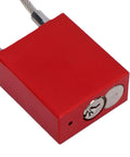Industrial Aluminum Alloy Cable Padlock With 85mm Shackle And Steel Cable For Lockout Tagout Tough As Nails Heavy Duty Cable