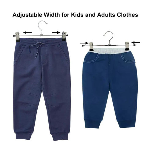 Heavy Duty Metal Pants Hangers With Clips Adjustable Skirt And Trouser Rack 20 Pack Tough As Nails Heavy Lifters Closet Game Changer For Dorm Bedroom Jeans Shorts Organization