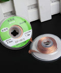 4Pcs 3.5mm Desoldering Braid Solder Removal Wick Wire Kit 1.5m Long, showing copper braid coils and labeled plastic spools