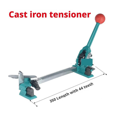 Heavy-Duty Manual PP Strapping Machine With 5-Plate Cast Steel Sealing Jaw And Tensioner, cast iron tensioner with 44 teeth.