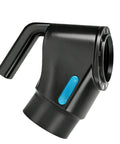 4 Inch Dust Collection Fitting Kit With Magnetic Handle For Woodworking Vacuum Systems Quick Disconnect Hose Adapter showing a black angled connector.