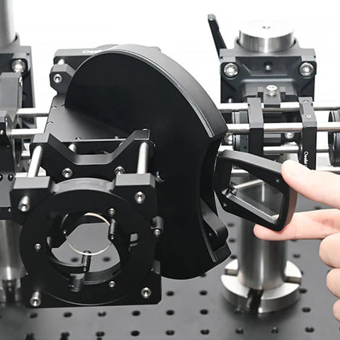 Five-Position Dichroic Filter Wheel For Telescopes With Slim Cage Design Under 1.1mm mounted on optical setup