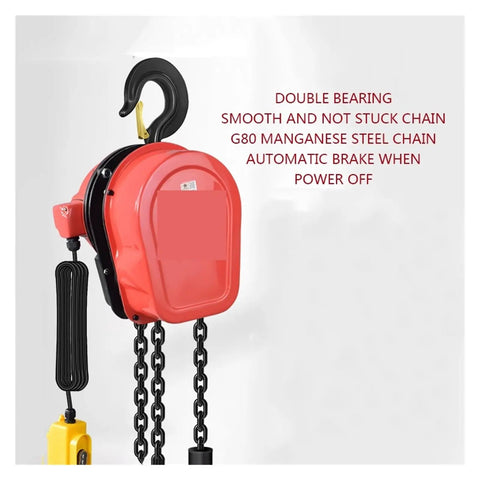 Portable 1 Ton Electric Chain Hoist And Trailer Winch For Garage Crews And DIY Hustlers With Smooth Reverse Control and G80 steel chain.